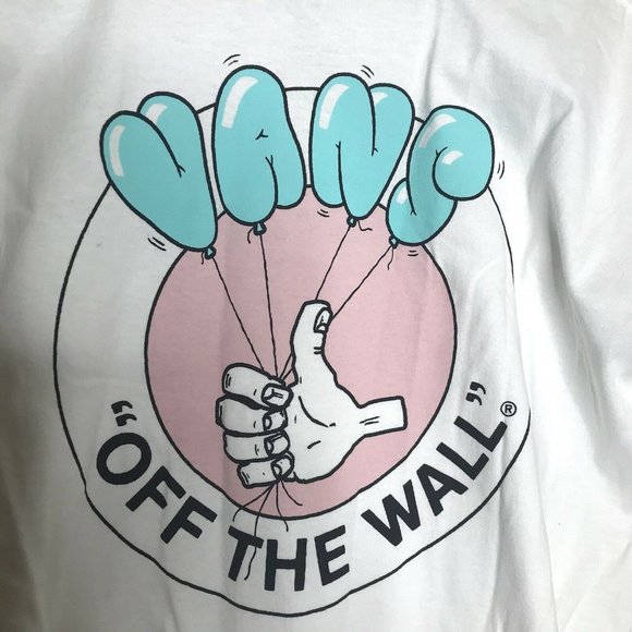 Vans Mens Off the Wall Balloon T Shirt Size Large Short Sleeve Thumbs Up NEW - Picture 3 of 6